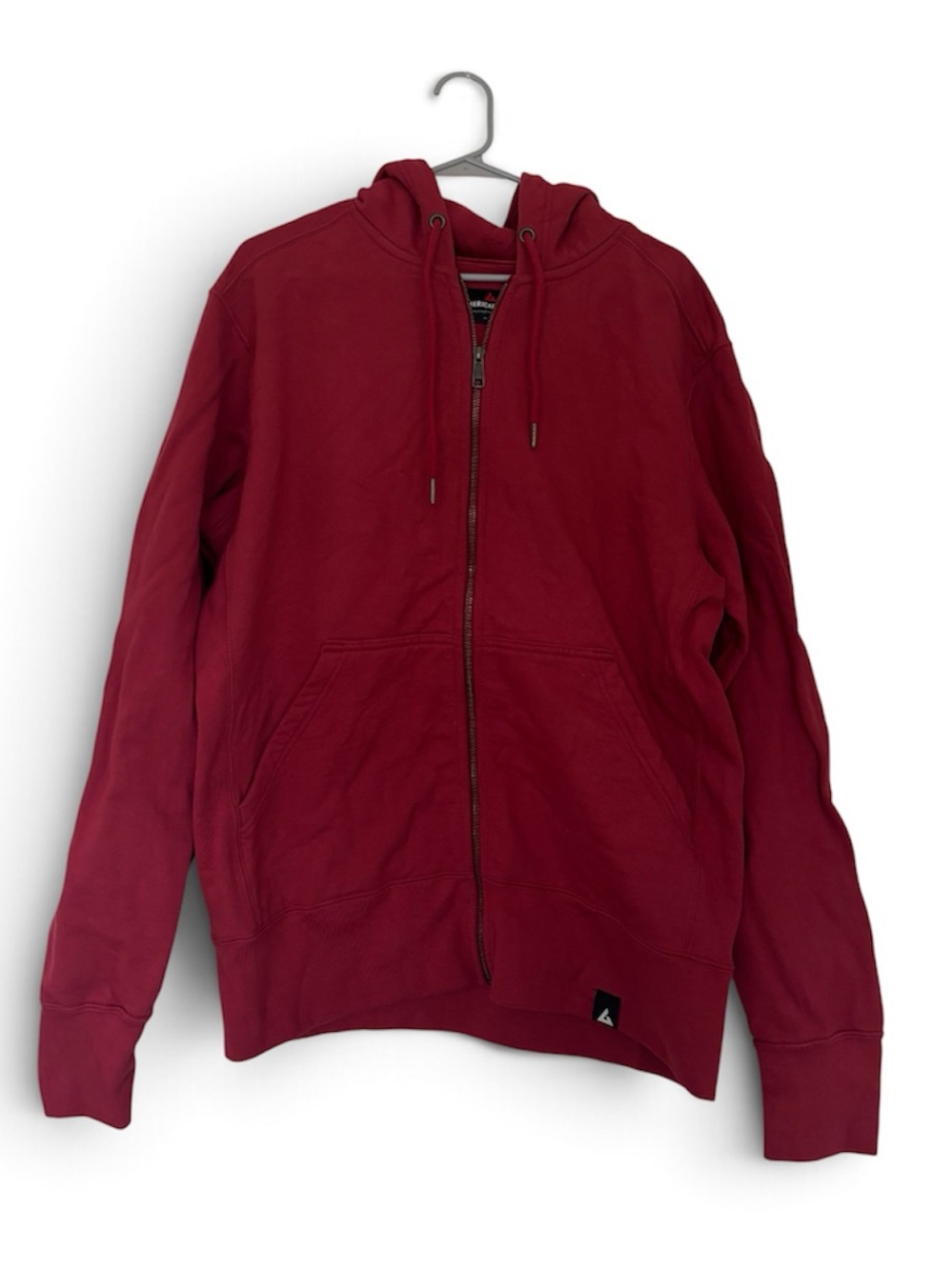American Giant Burgundy Full zip Hoodie Sz L Vintage Oversized Fall Baggy Y2K